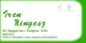 iren mingesz business card