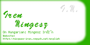 iren mingesz business card